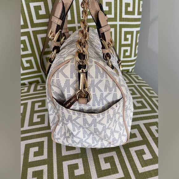 SOLD! 3 PC! Michael Kors Grayson Monogram Chain Satchel & Saffanio Zip Wallet - Picture 4 of 12